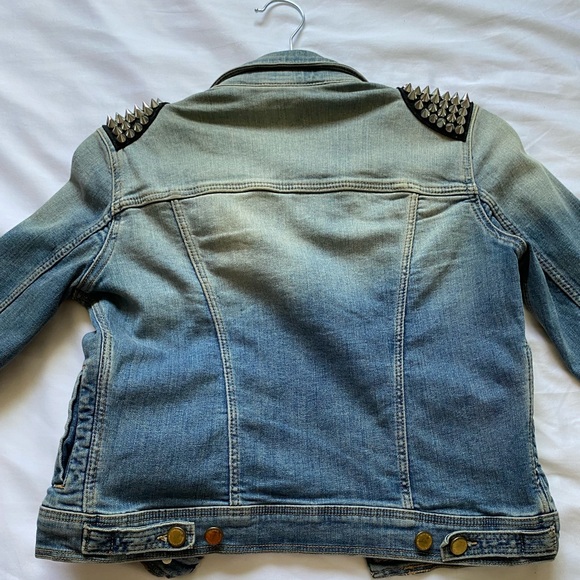 Denim Zara Jacket With Shoulder Spikes - Picture 4 of 4